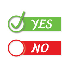 Vector yes and no buttons
