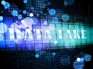 Data Lake Digital Datacenter Cloud 3d Illustration