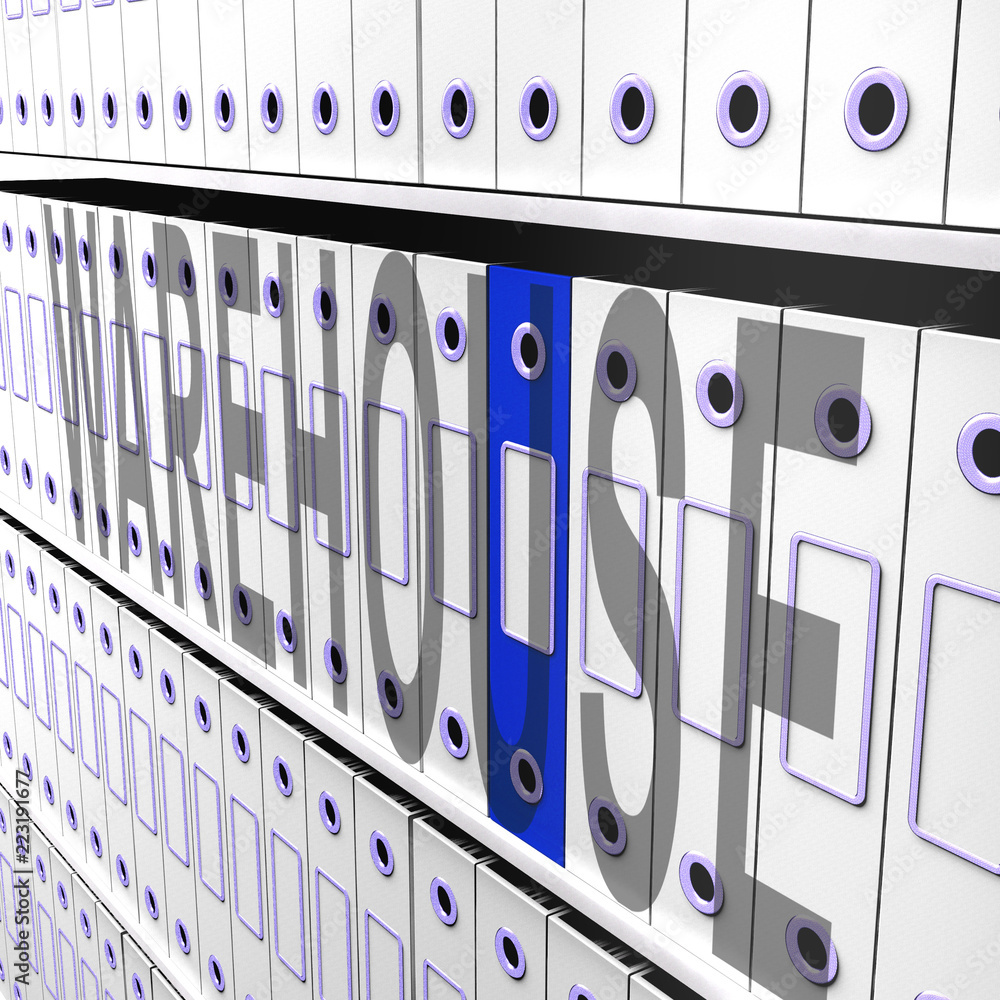 Poster data warehousing datacenter resources storage 3d rendering