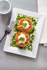 Zucchini stuffed with meat and vegetables