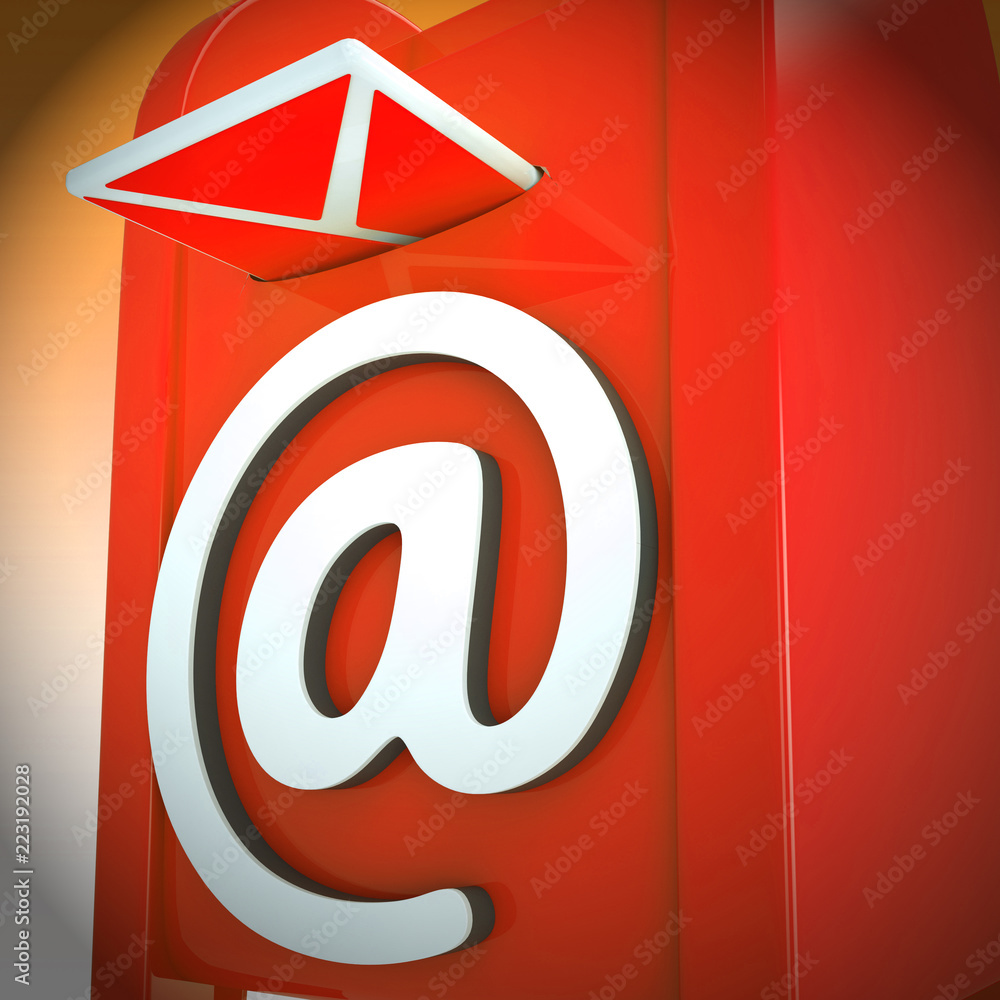 Poster malicious emails spam malware alert 3d rendering
