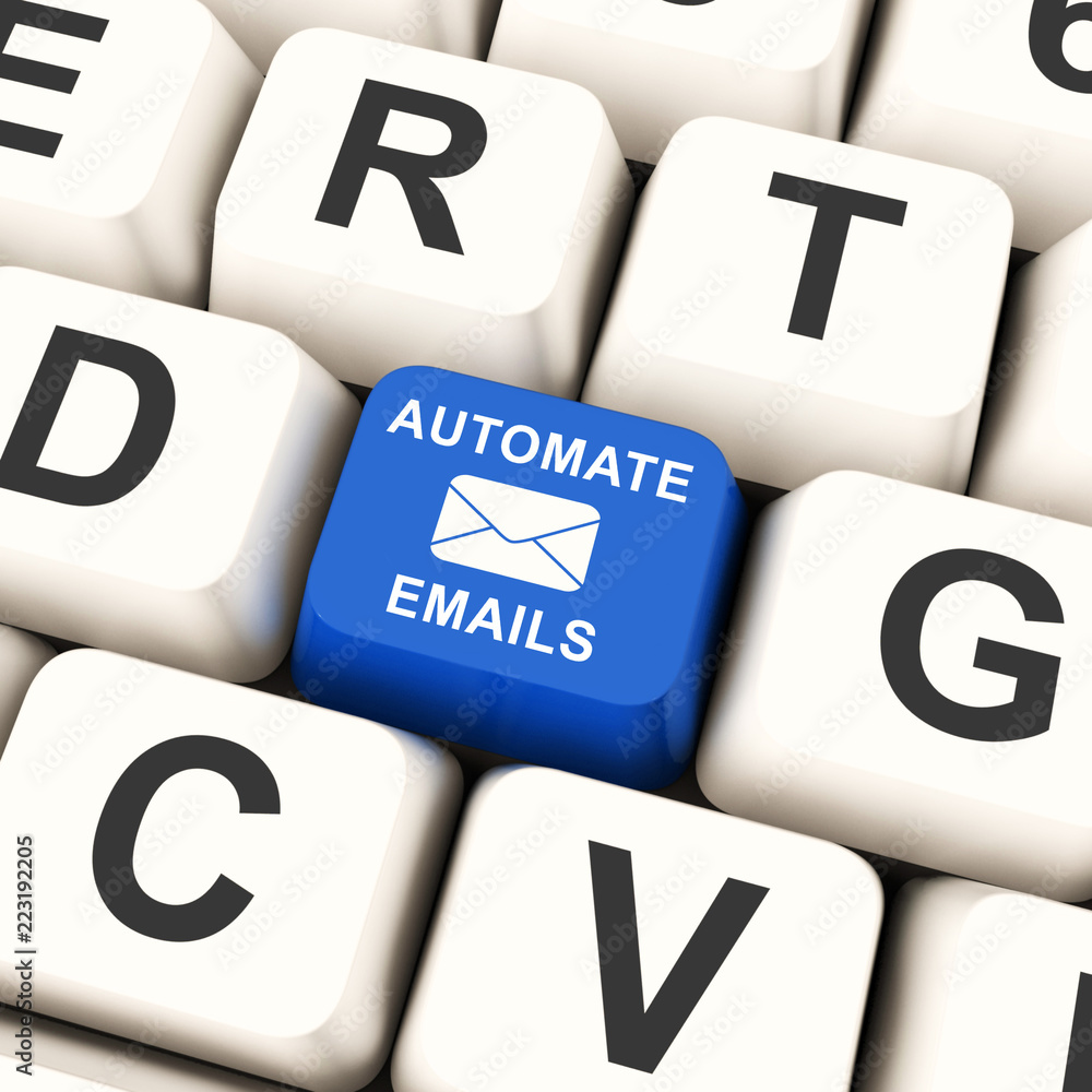 Aufkleber email automation digital marketing system 3d rendering