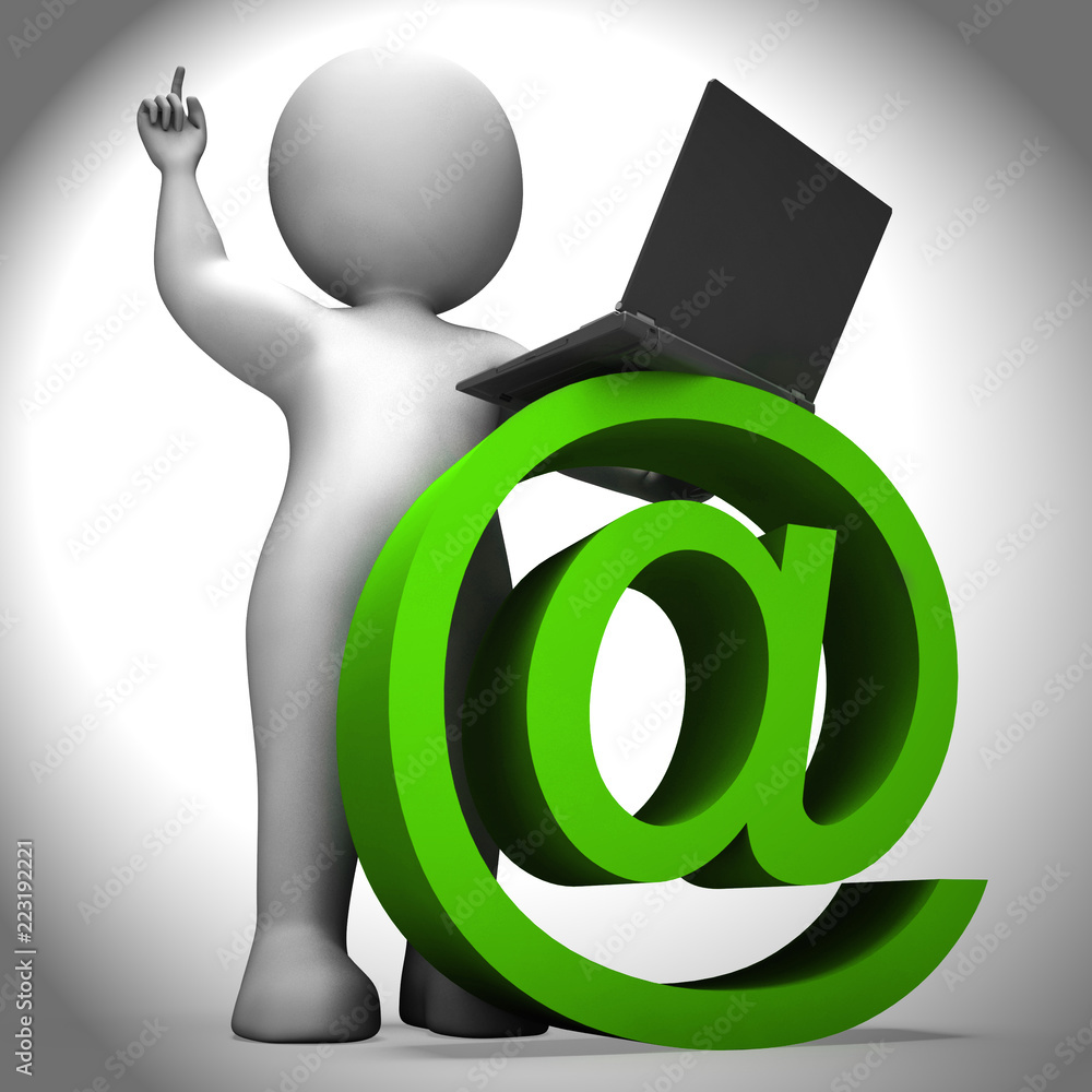 Aufkleber email automation digital marketing system 3d rendering
