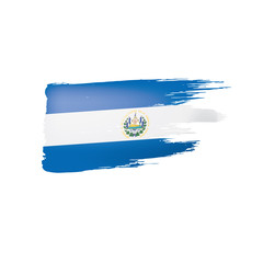 Salvador flag, vector illustration on a white background.