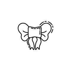 bow dusk style icon. Element of birthday party in dusk style icon for mobile concept and web apps. Thin line bow icon can be used for web and mobile