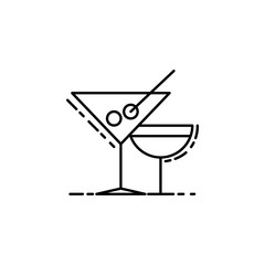 cocktail drinks dusk style icon. Element of birthday party in dusk style icon for mobile concept and web apps. Thin line cocktail drinks icon can be used for web and mobile