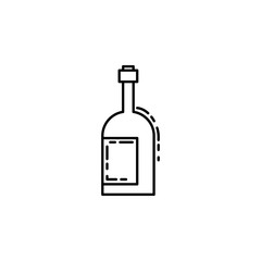 bottle of alcohol dusk style icon. Element of birthday party in dusk style icon for mobile concept and web apps. Thin line bottle of alcohol icon can be used for web and mobile