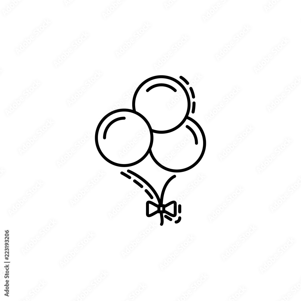 Poster balloons dusk style icon. element of birthday party in dusk style icon for mobile concept and web ap