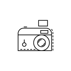 camera dusk style icon. Element of birthday party in dusk style icon for mobile concept and web apps. Thin line camera icon can be used for web and mobile