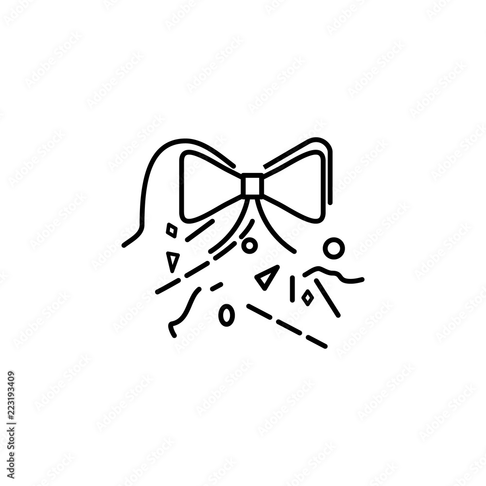 Poster confetti dusk style icon. Element of birthday party in dusk style icon for mobile concept and web apps. Thin line confetti icon can be used for web and mobile