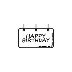 birthday signboard dusk style icon. Element of birthday party in dusk style icon for mobile concept and web apps. Thin line birthday signboard icon can be used for web and mobile