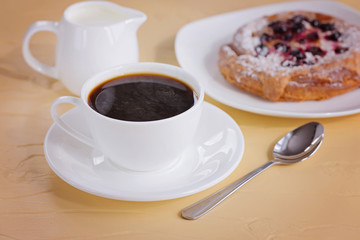 a cup of black coffee
