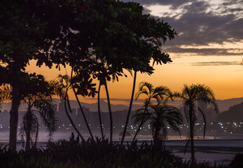 Sunset Santos Brazil