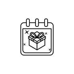 birthday oncalendar dusk style icon. Element of birthday party in dusk style icon for mobile concept and web apps. Thin line birthday oncalendar icon can be used for web and mobile