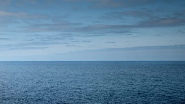 clean shot of the sea and sky with horizon in the middle