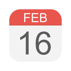 February 16 - Calendar Icon