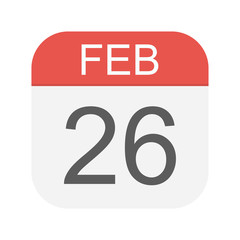 February 26 - Calendar Icon