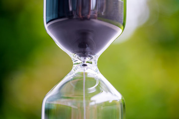 Sand clock, business time management concept
