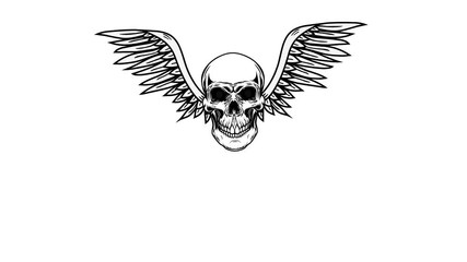 Animation of winged skull