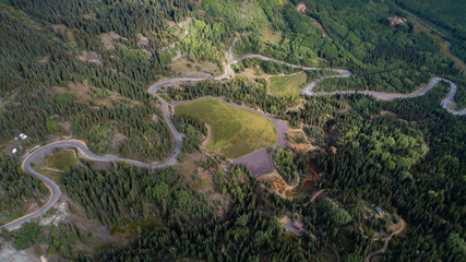 Winding mountain road