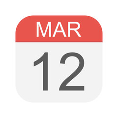 March 12 - Calendar Icon