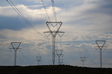 Transmission lines in the desert