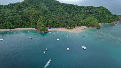 Tortuga Island. A remote sandy beach vacation destination in Costa Rica.