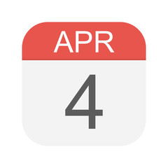 April 4 - Calendar Icon