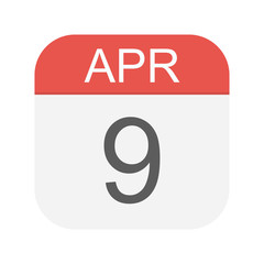 April 9 - Calendar Icon