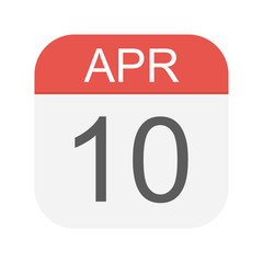 April 10 - Calendar Icon