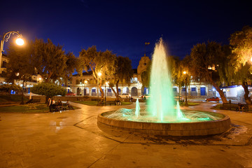 fountain at night