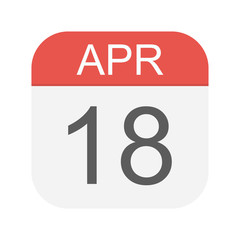 April 18 - Calendar Icon