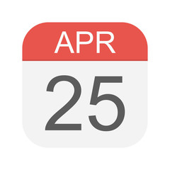 April 25 - Calendar Icon