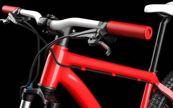 Bicycle on background. Bike.3D rendering.
