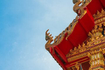 Fototapeta na wymiar King naga was decorated for buddha temple