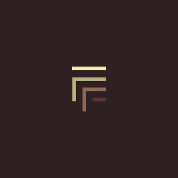 Letter FF Line Abstract Creative Logo Design Template, FF logo design concept with background. Initial based creative minimal monogram icon letter. Modern luxury alphabet vector design