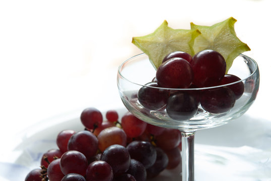 Grape and star fruit shoot in hotest day.
