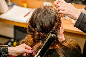 Fototapeta premium Girl and beautiful hairstyle