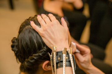 Girl and beautiful hairstyle