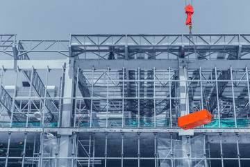 Large high crane hoist Industrial building construction