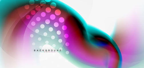 Color flowing wave, trendy liquid design template