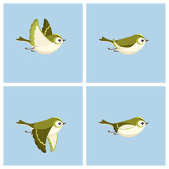 Flying Goldcrest (female) animation sprite sheet