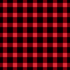Checkered black and red seamless patterns. Vector Fashion backgrounds.