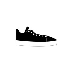 Vector shoe. footwear fashion. Black and white icon