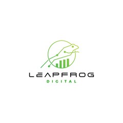 leap frog tech digital chart statistics logo vector icon design inspirations