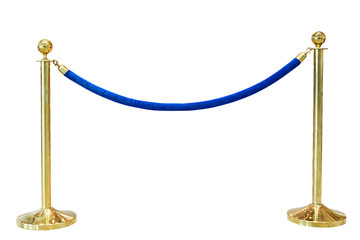 golden barricade isolate on white background