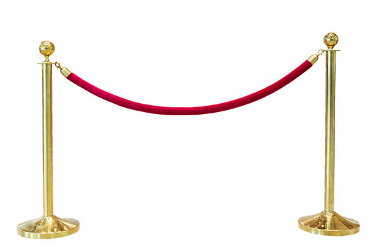 golden barricade isolate on white background