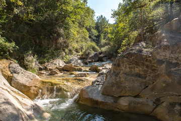 Obraz premium Landscape in Las Balsas del Coll de Nargo, Atl Urgell, Lleida, Catalonia, Spain