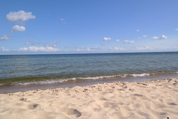 a sunny afternoon at the beach of usedom in the baltic sea