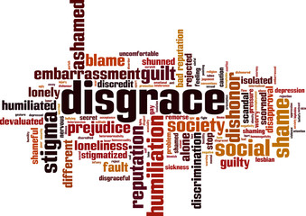 Disgrace word cloud